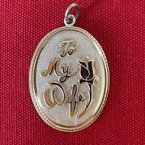 VTG Sterling Wife Rose Charm Pendant